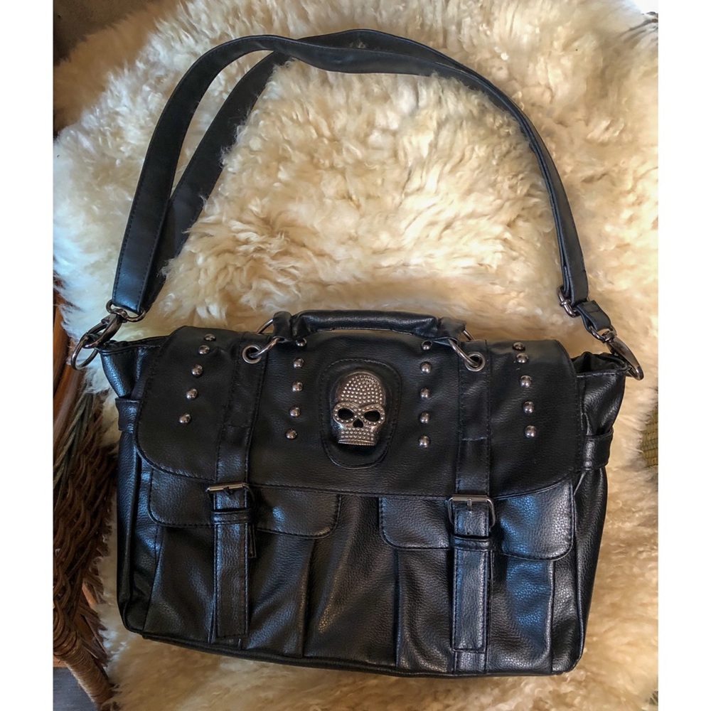 BLACK ‘SKULL’ CROSSBODY/SHOULDER BAG